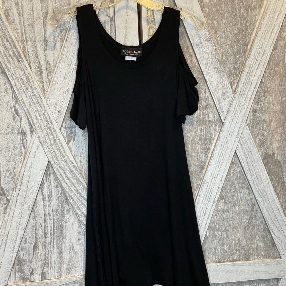Youth Cold Shoulder Flowy Back Dress